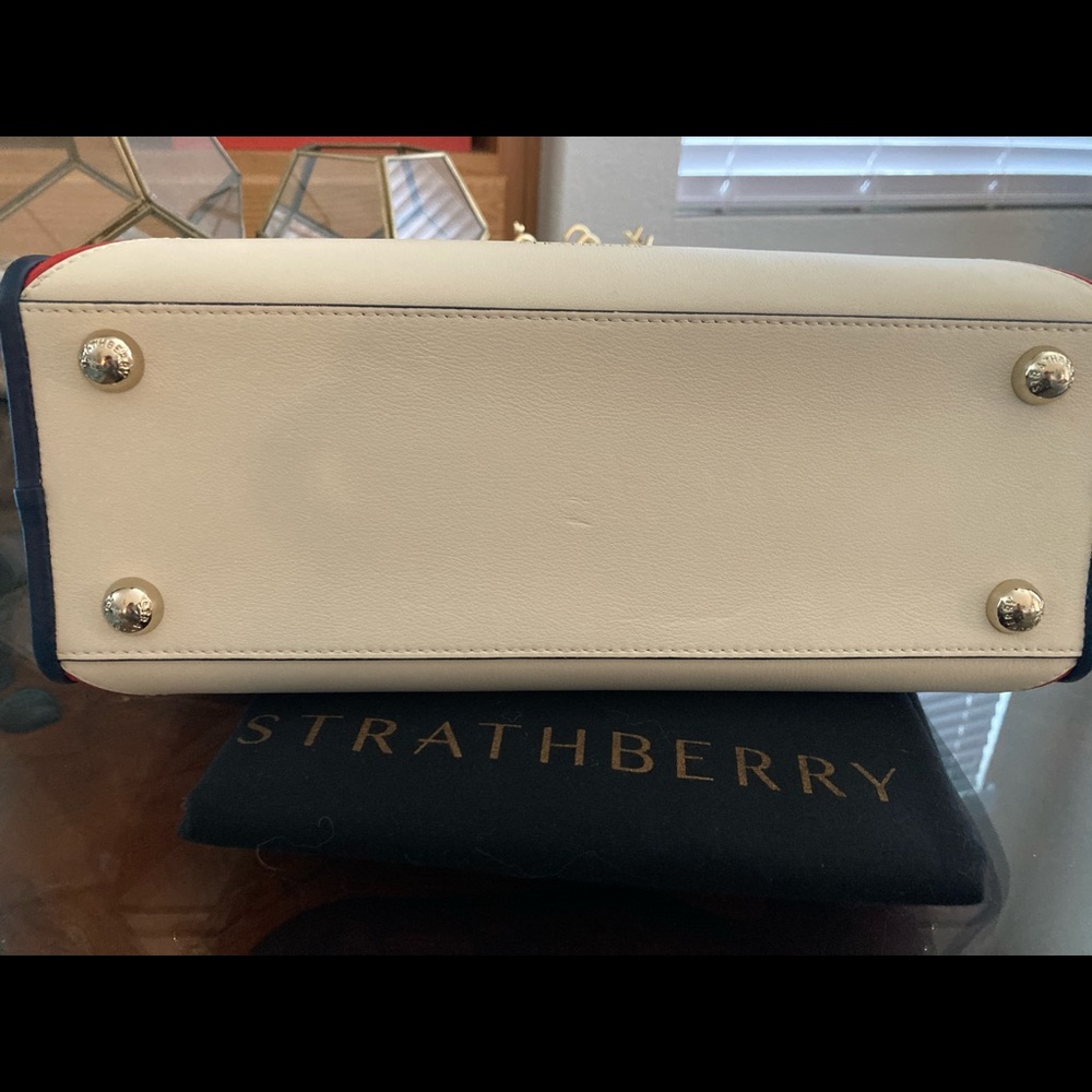 Strathberry Navy, Red, and White Tote Bag - Picture 11 of 16